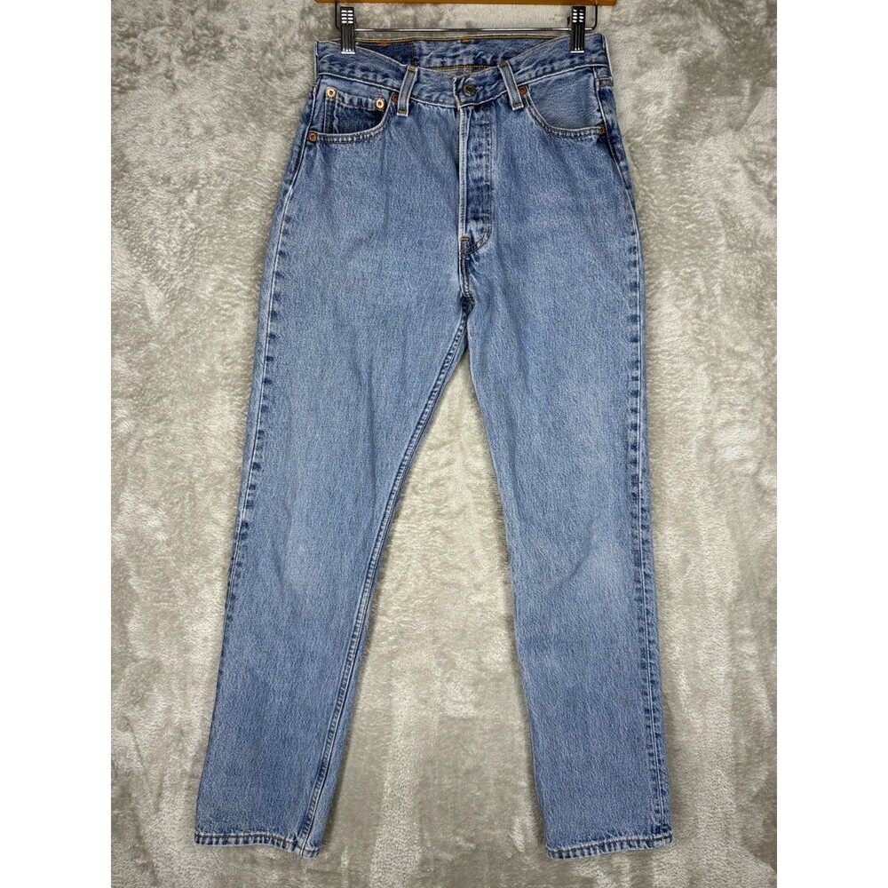 Vtg 90s Levi's 501 Jeans Womens 30x32 (Actual 28x30) Light Wash Button Fly USA